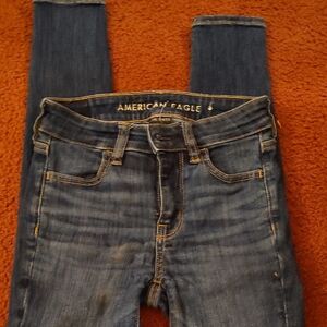 American Eagle Outfitters Women's Dark Blue Skinny Jeans